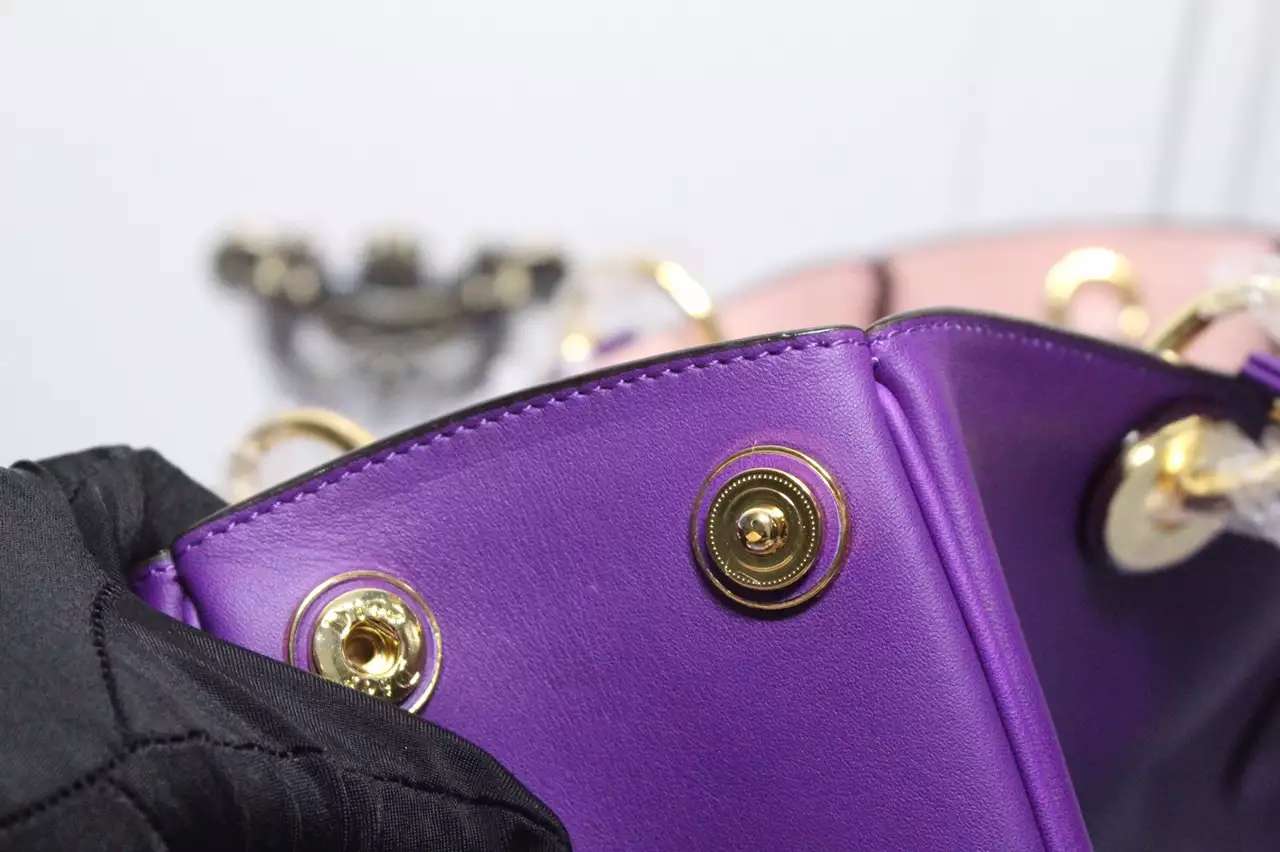 DIOR迪奥高仿包包批发 葡萄紫进口原版顶级平纹牛皮 Dior Diorissimo VIP中号32CM