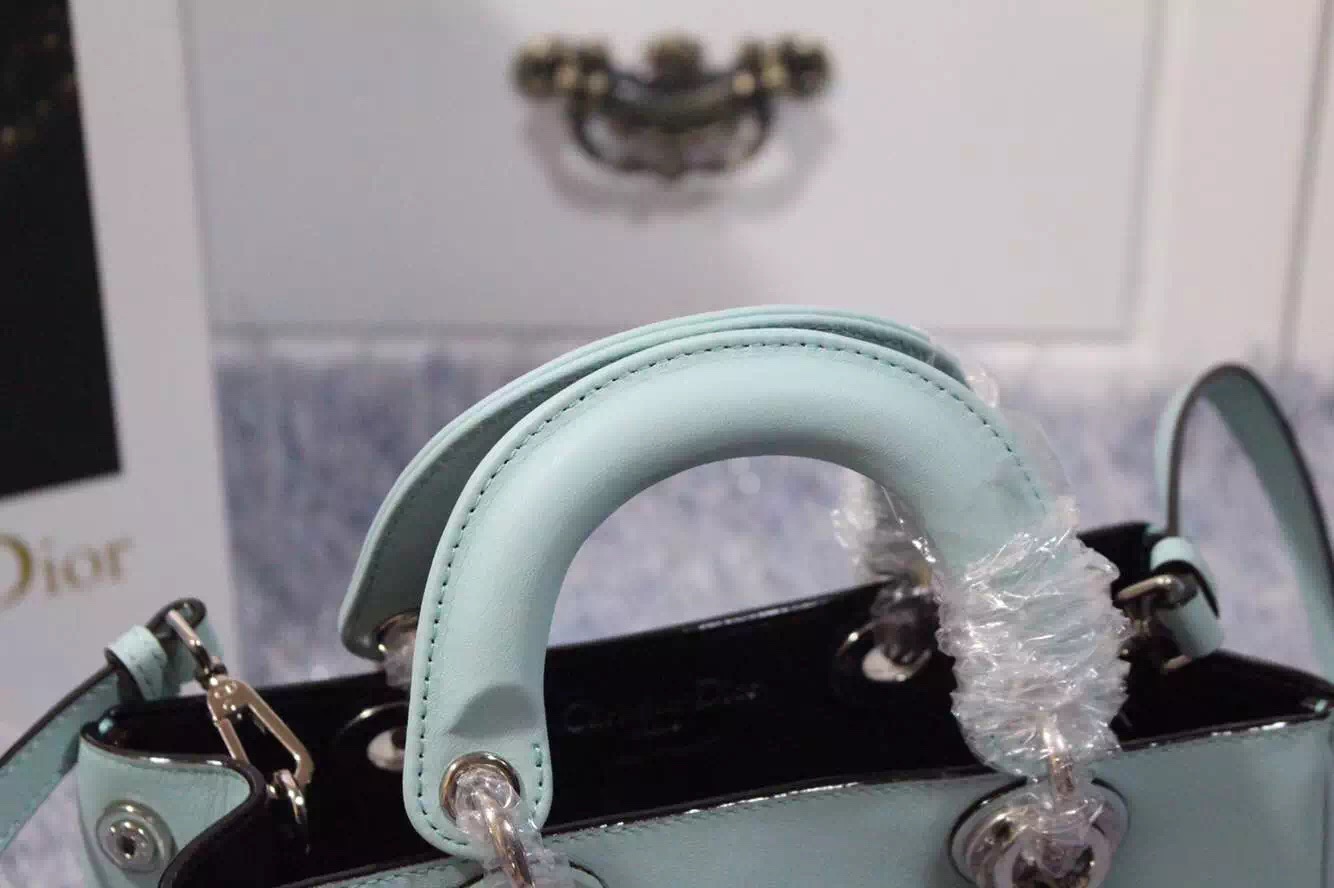 一件代发货 迪奥Dior Diorissimo 进口原版平纹牛皮女包手提包浅色 小号23CM