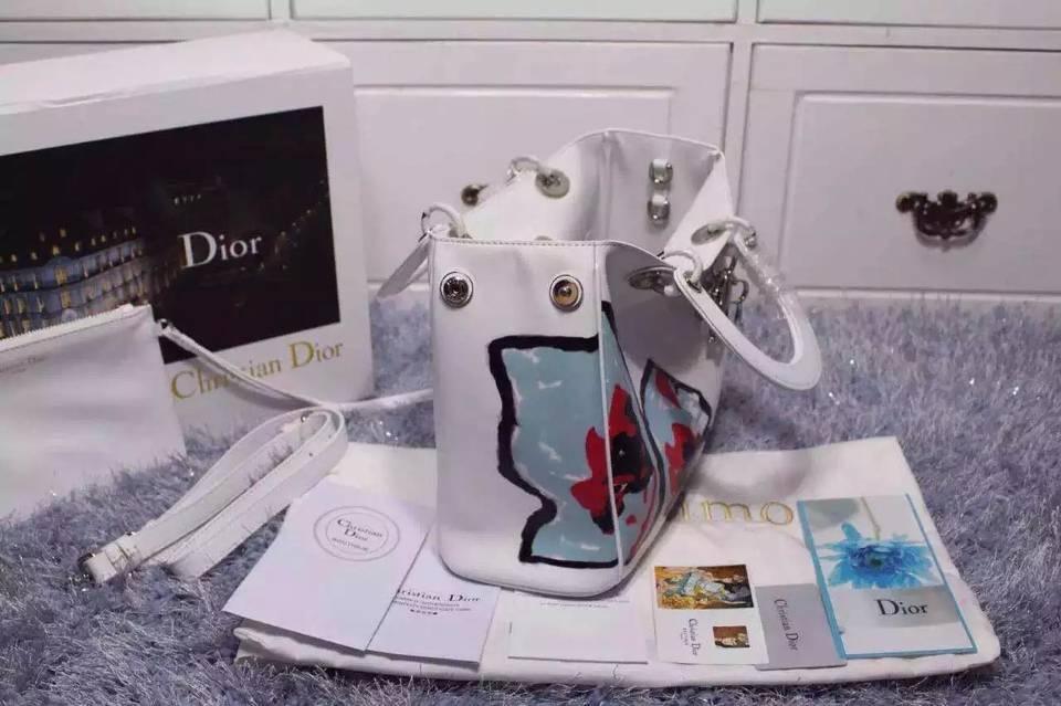 厂家直销 DIOR迪奥2015新款 Dior Diorissimo Vip印花款中号 原版顶级牛皮手提女包