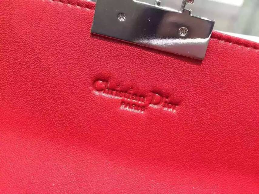 一件代发货 DIOR迪奥红色原版顶级羊皮锁扣女士长款钱包手包
