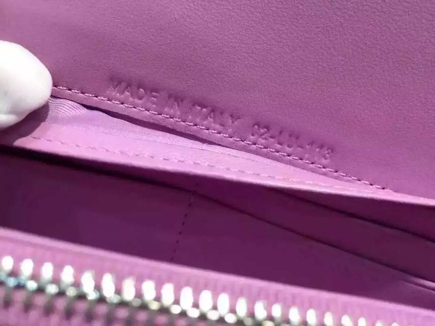 厂家直销 迪奥DIOR 紫色原版顶级漆皮菱格女士长款钱包手包