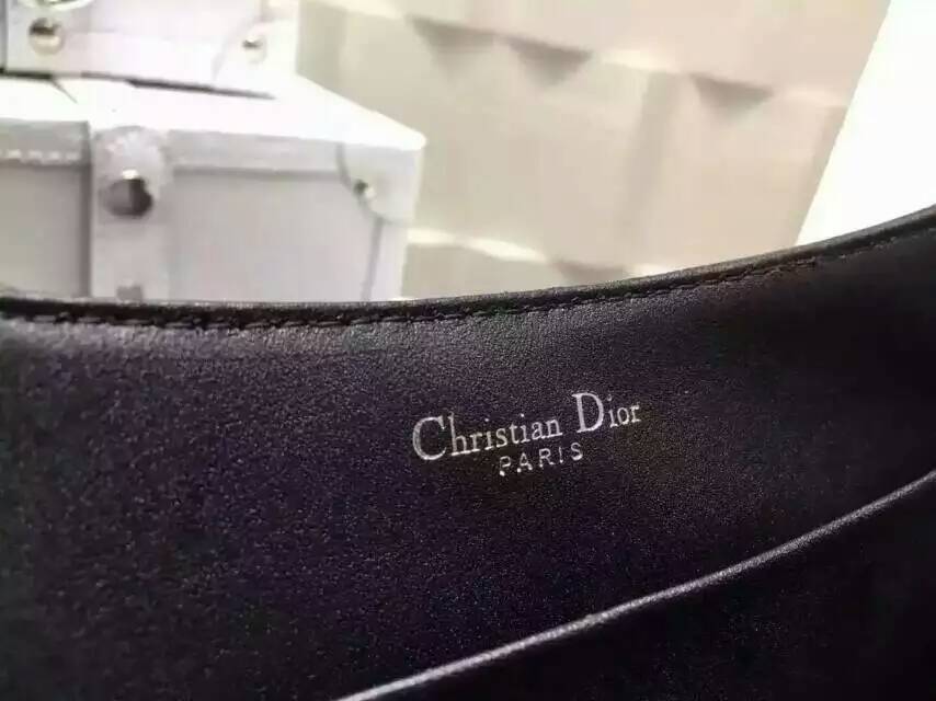 迪奥Dior Dune系列 黑色 进口原版南非牛皮手提女包29cm