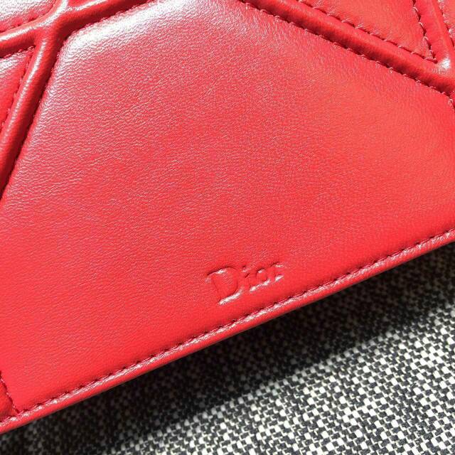 Dior女包官网 迪奥Diorama迷你款0089 红色平纹牛皮斜挎小包18cm