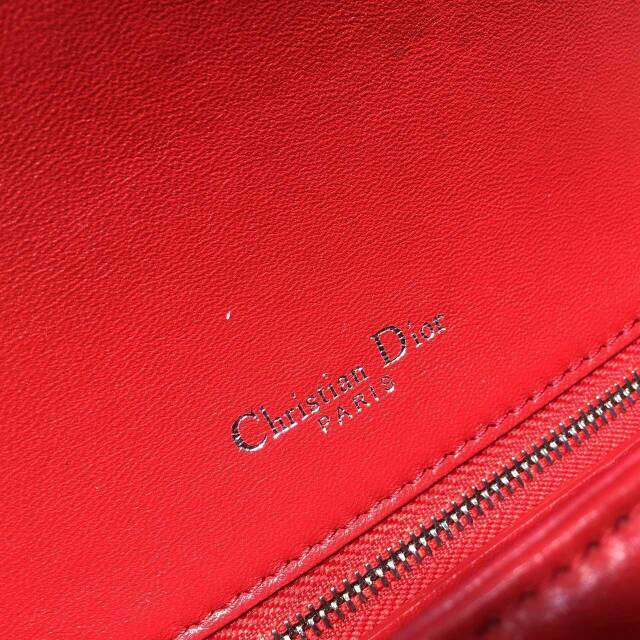 Dior女包官网 迪奥Diorama迷你款0089 红色平纹牛皮斜挎小包18cm