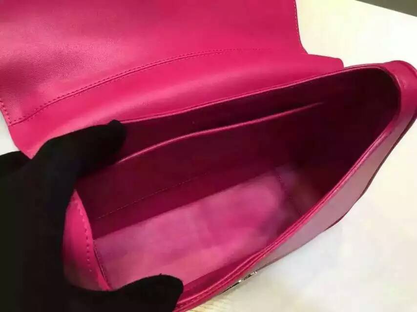 Dior包包价格 迪奥新款女包 Dune系列手提包 玫红原版南非牛皮