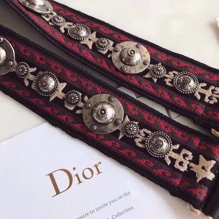 迪奥肩带批发 Dior新款帆布复古五金宽肩带 可搭配多种包包