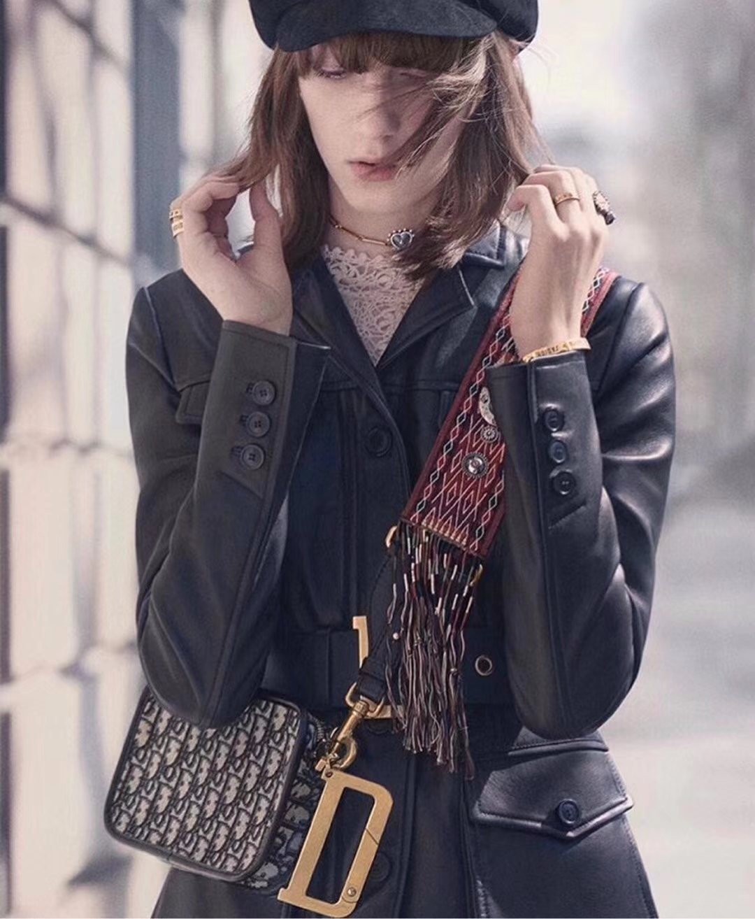Dior Oblique系列包包 迪奥秋冬新款帆布材质相机包D字扣手拎包斜挎女包19CM